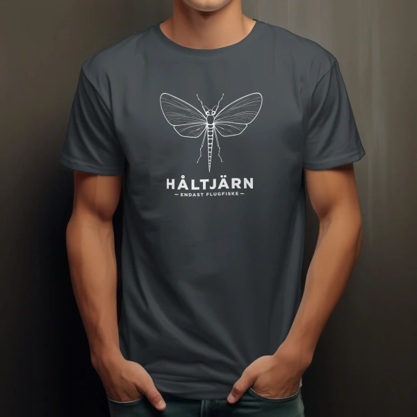 Håltjärn T-shirt grå med vit text